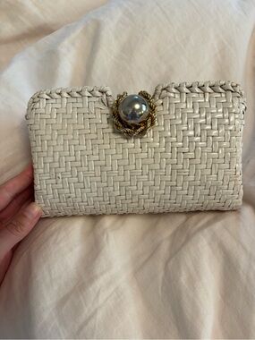 Rodo Italian Wicker and Leather Bag Vintage